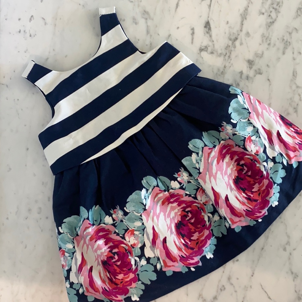 Janie and Jack nautical floral spring baby dress